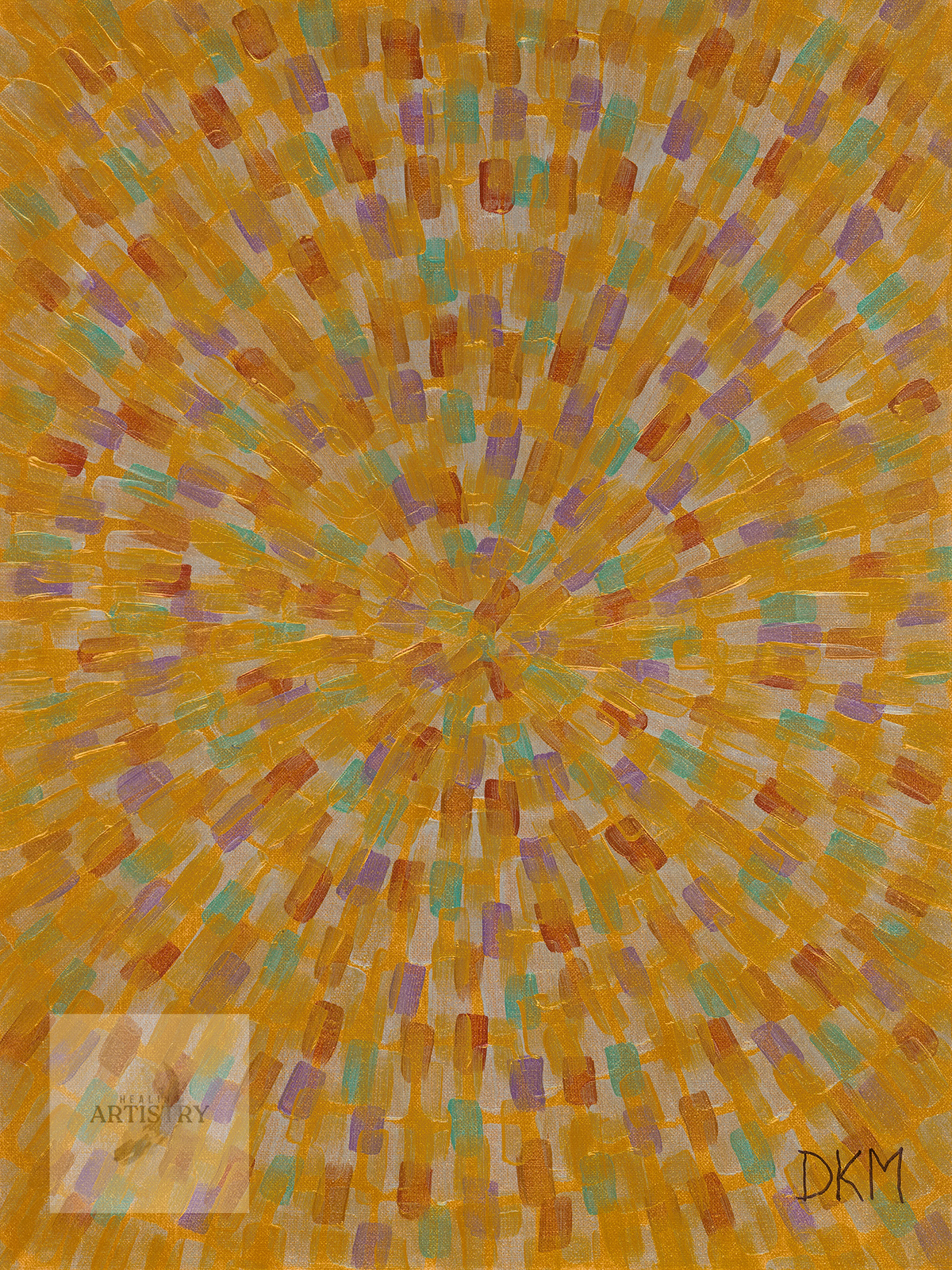 Healing Abstract Paintings in Quantum Colors